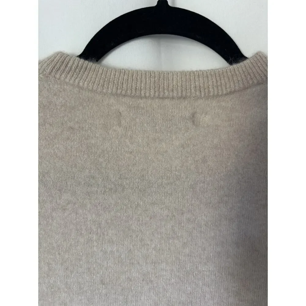 Everlane Sweater Medium Beige Crew Neck Cashmere Blend Womens - Picture 6 of 6